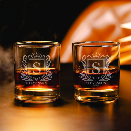 Engraved Whiskey Glasses (2 glass set)